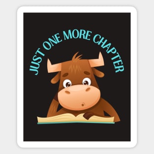 Animal reading book Just one more chapter I Love Books Bookoholic Magnet